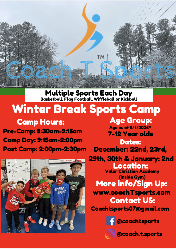 Winter Break Sports Camp Flyer